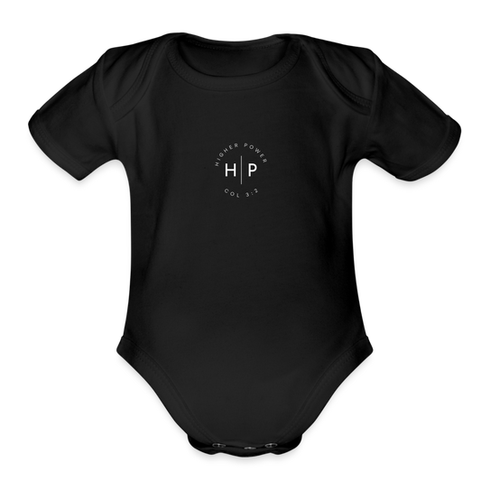 Logo Baby Bodysuit (Black) - black