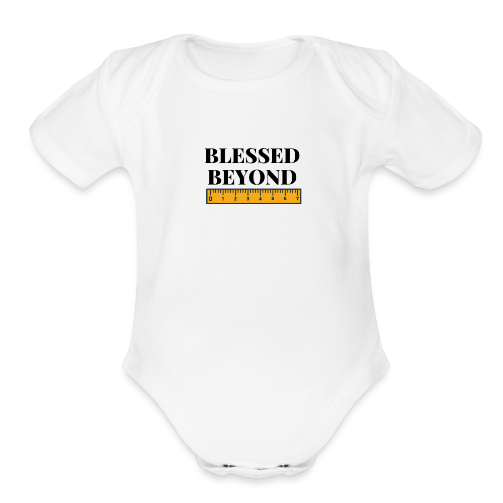 Blessed Beyond Measure Baby Bodysuit - white