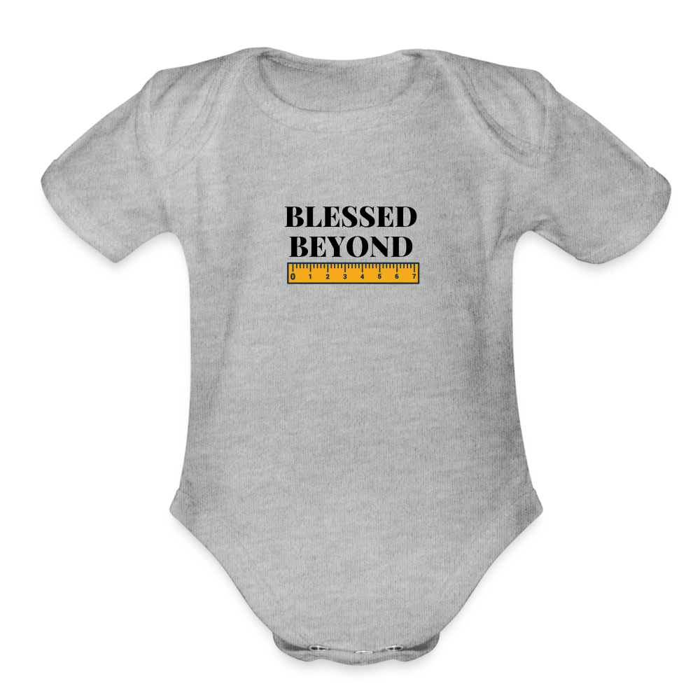 Blessed Beyond Measure Baby Bodysuit - heather grey