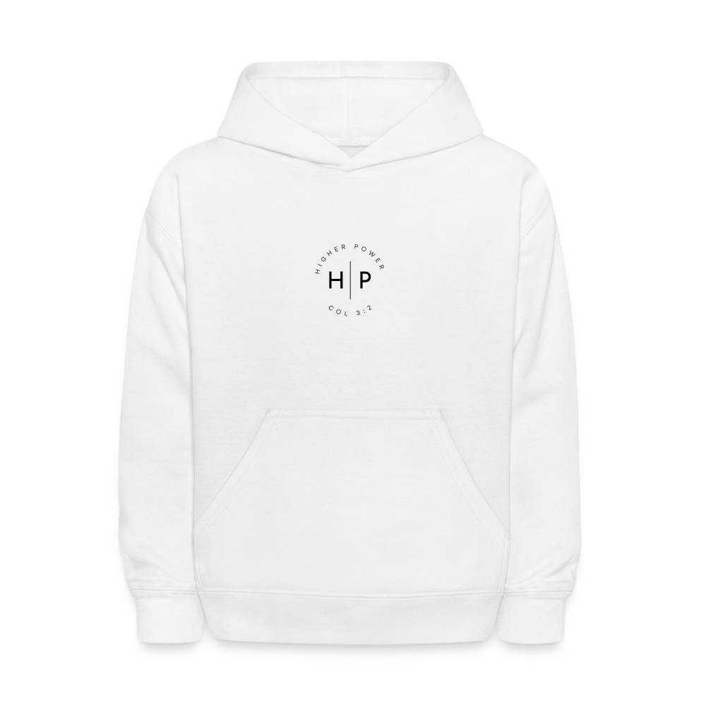 Youth Logo Hoodie - white